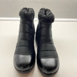 Black Quilted Ankle Boots